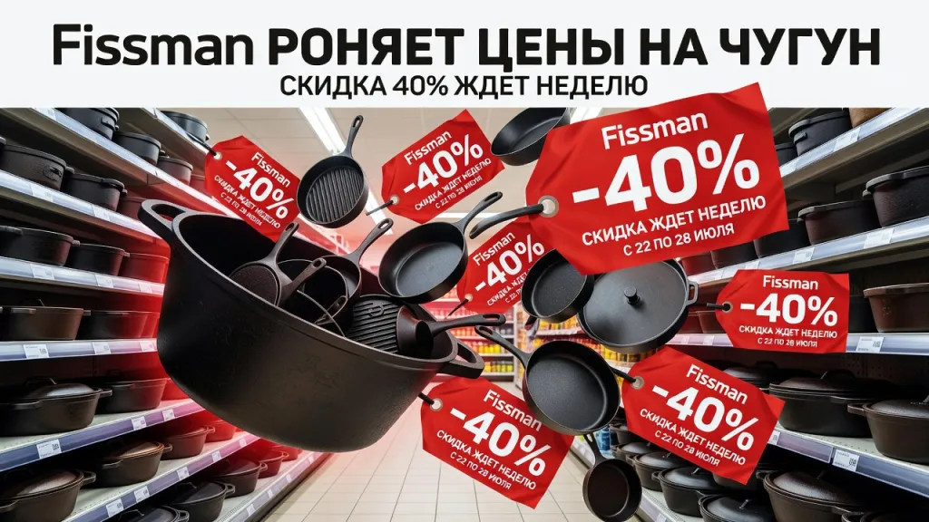 Fissman роняет цены на чугун. Скидка 40% ждёт неделю